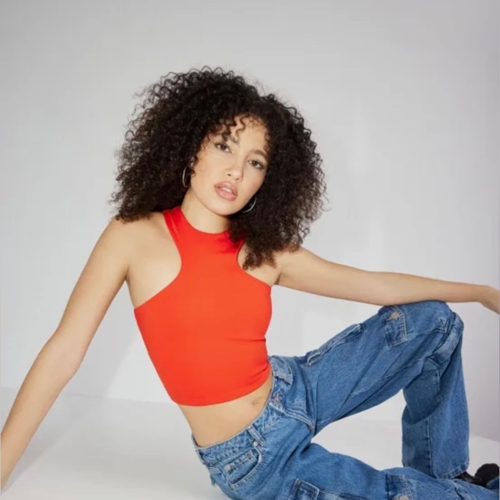 Asymmetrical crop top